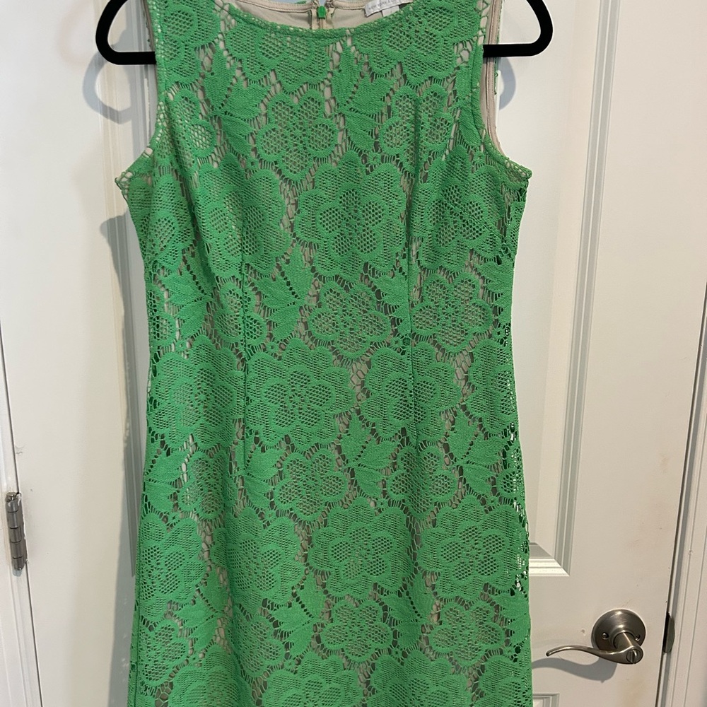 New York & Company Green Sheath Midi Dress